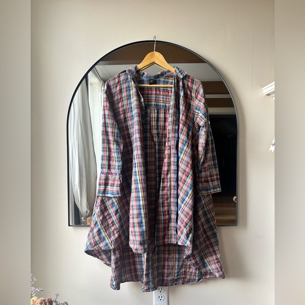 REDBAG | handmade cotton tunic button up | size xs